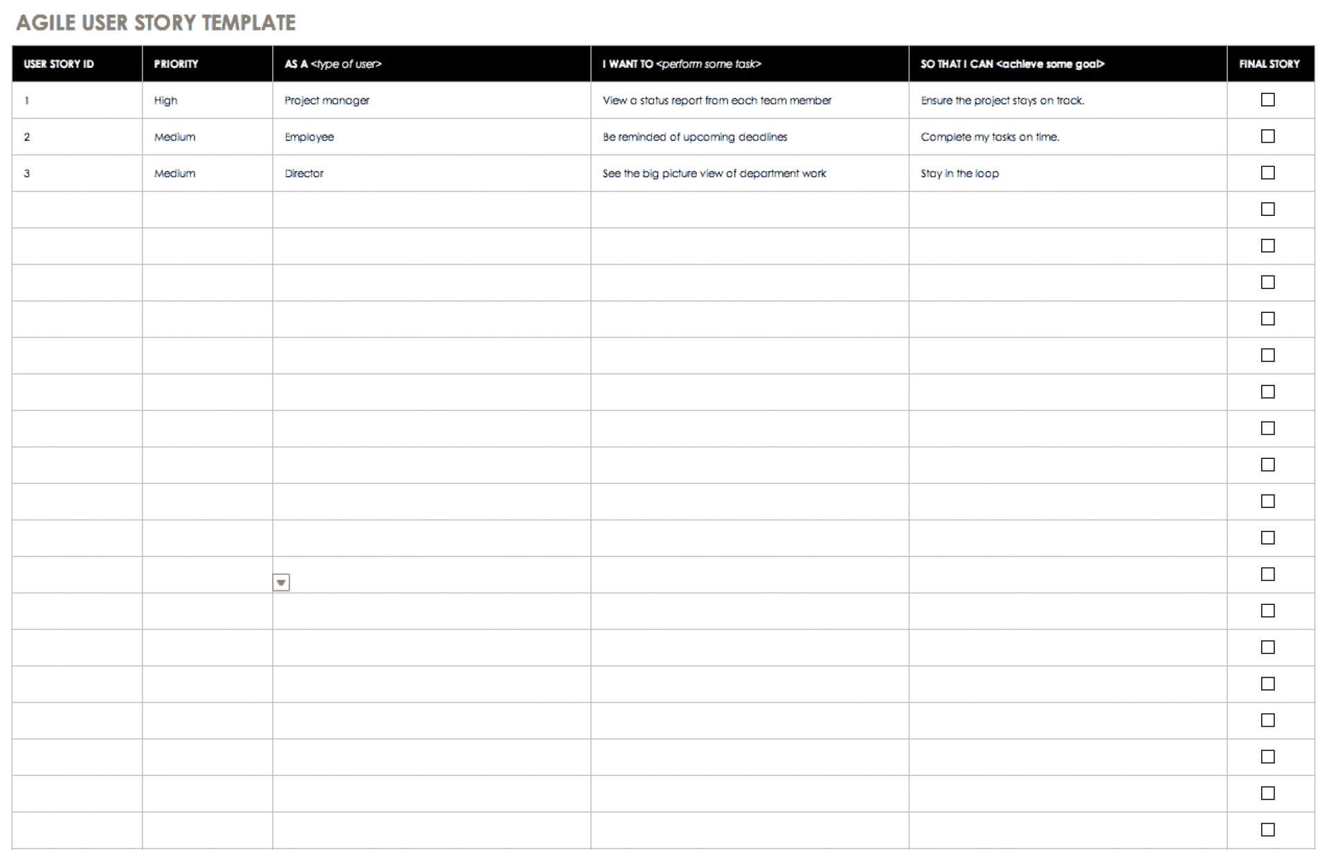 009 Software Development Plan Template Excel Download Ideas Pertaining To User Story Template Word