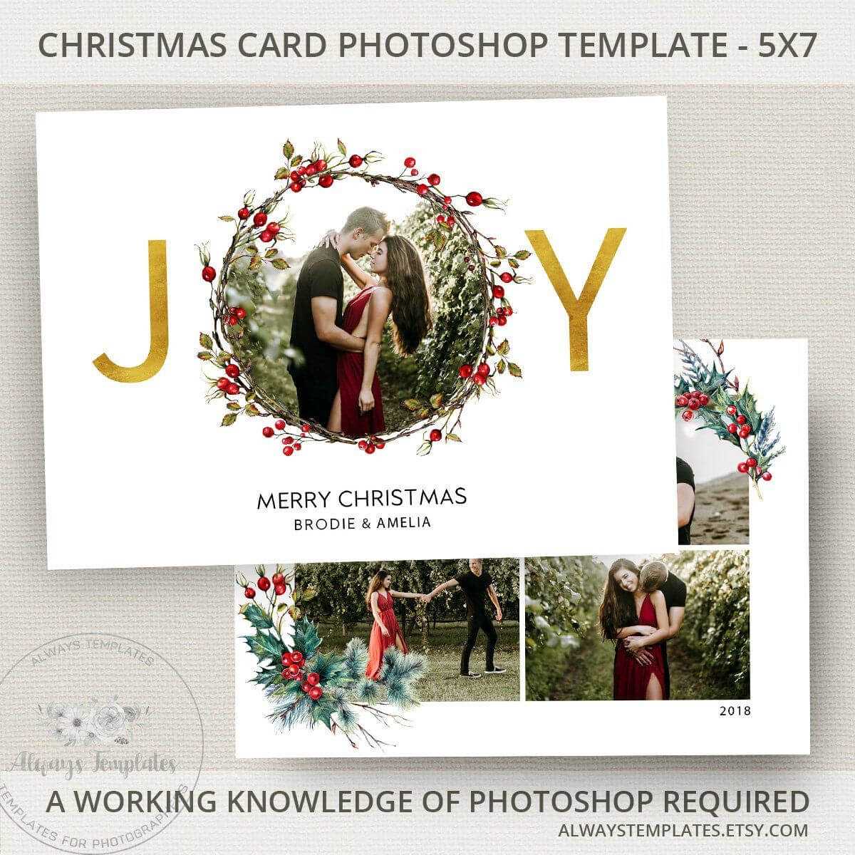 010 Template Ideas Photoshop Christmas Card Templates With Holiday Card Templates For Photographers