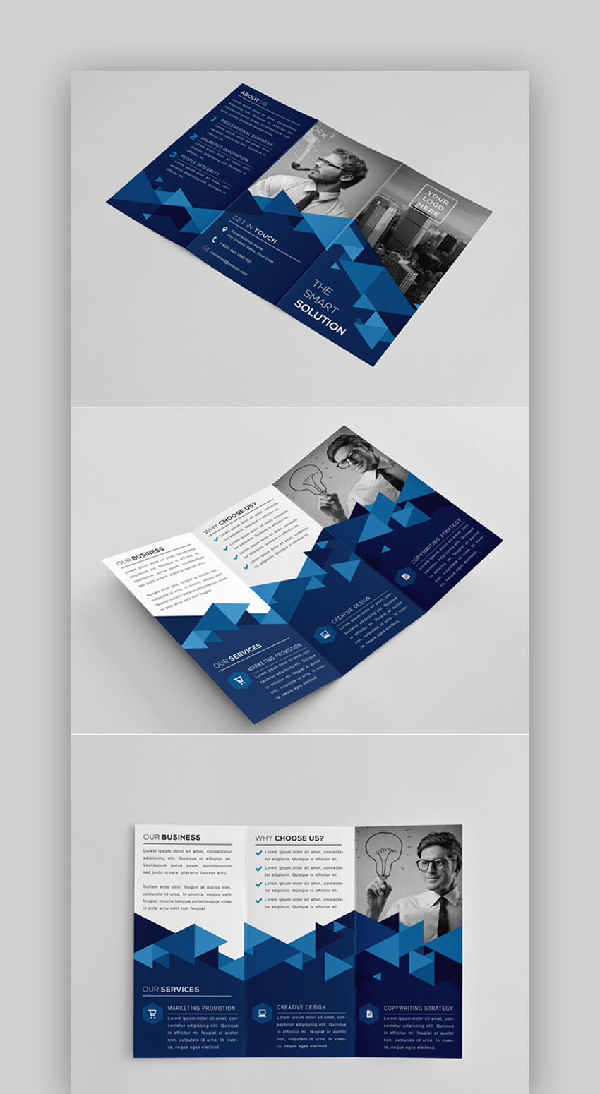 010 The Modern Tri Fold Brochure Template Indesign Indd Throughout Tri Fold Brochure Template Indesign Free Download