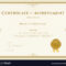 011 Certificate Of Achievement Template In Gold Theme Vector Pertaining To Certificate Of Achievement Army Template