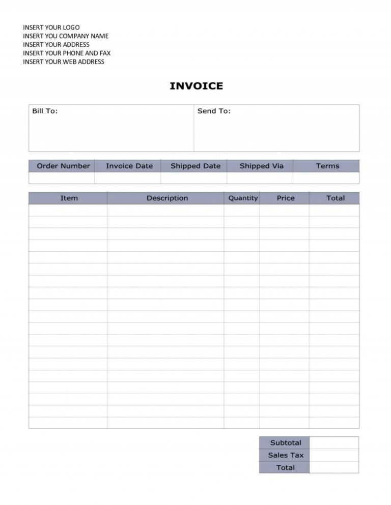 invoice template in word 2010