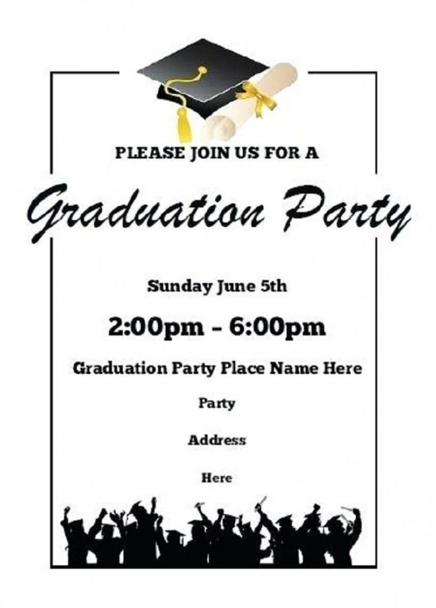 011 Graduation Party Invitation Template Free Templates With Graduation Party Invitation Templates Free Word