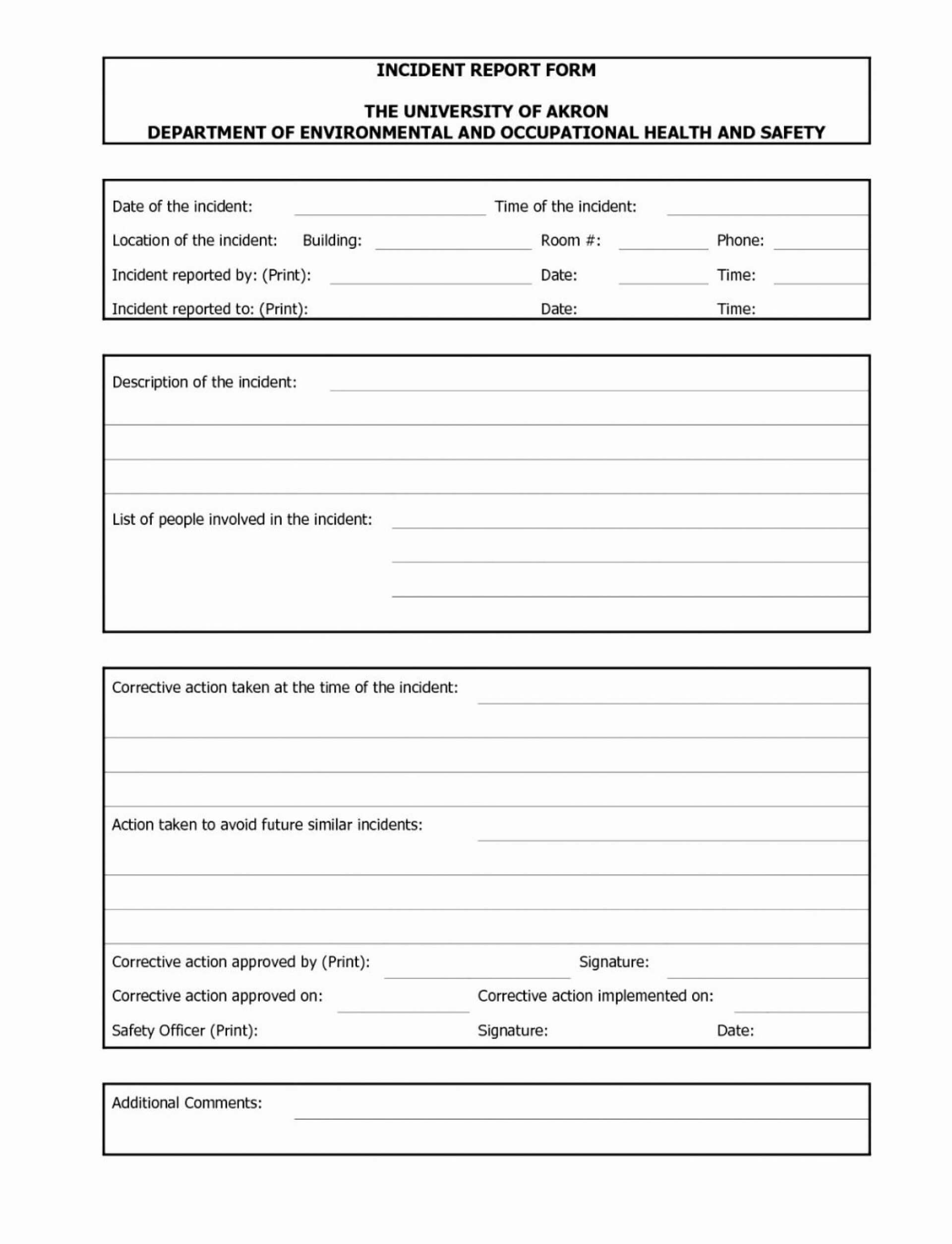 011 Incident Report Template Word Pdf Ideas Form Uk Inside Hse Report Template