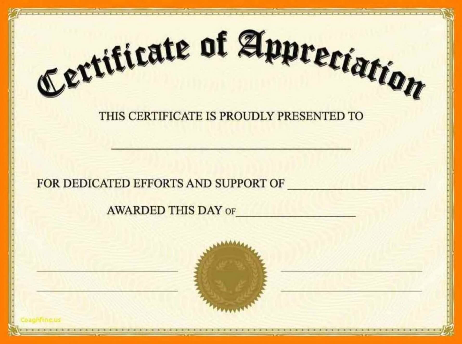 011 Template Ideas Certificate Of Appreciation Word Doc Within Certificate Of Appreciation Template Doc