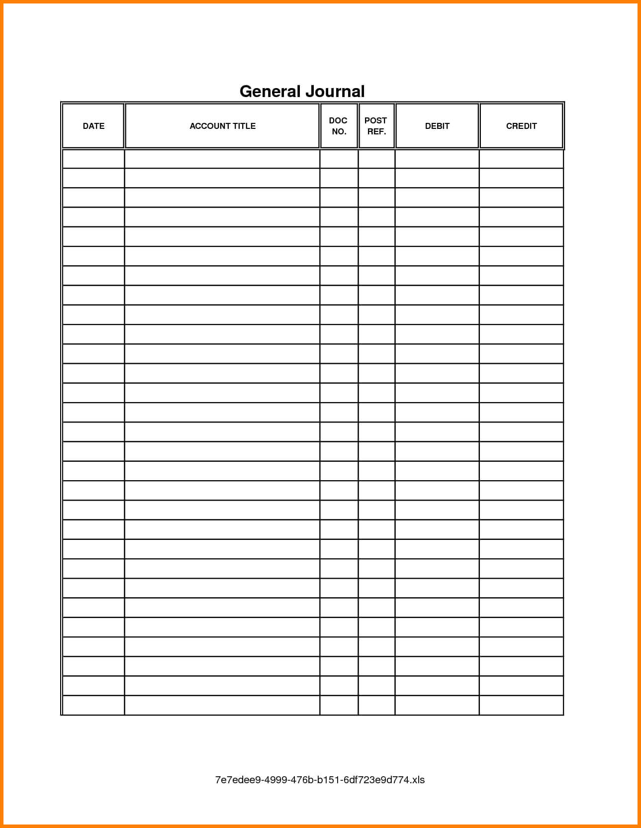 012 Template Ideas General Journal Ledger Accounting Throughout Double Entry Journal Template For Word