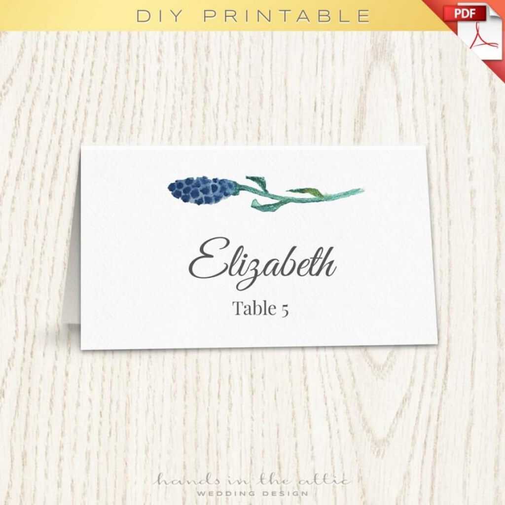 012 Wedding Name Card Template Floral Placecard Printable With Printable Escort Cards Template