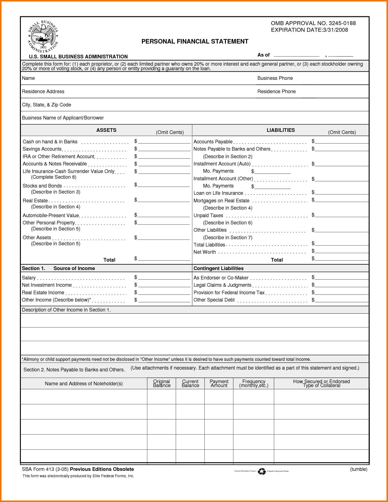013 Business Financial Statement Sample Template New In Section 7 Report Template