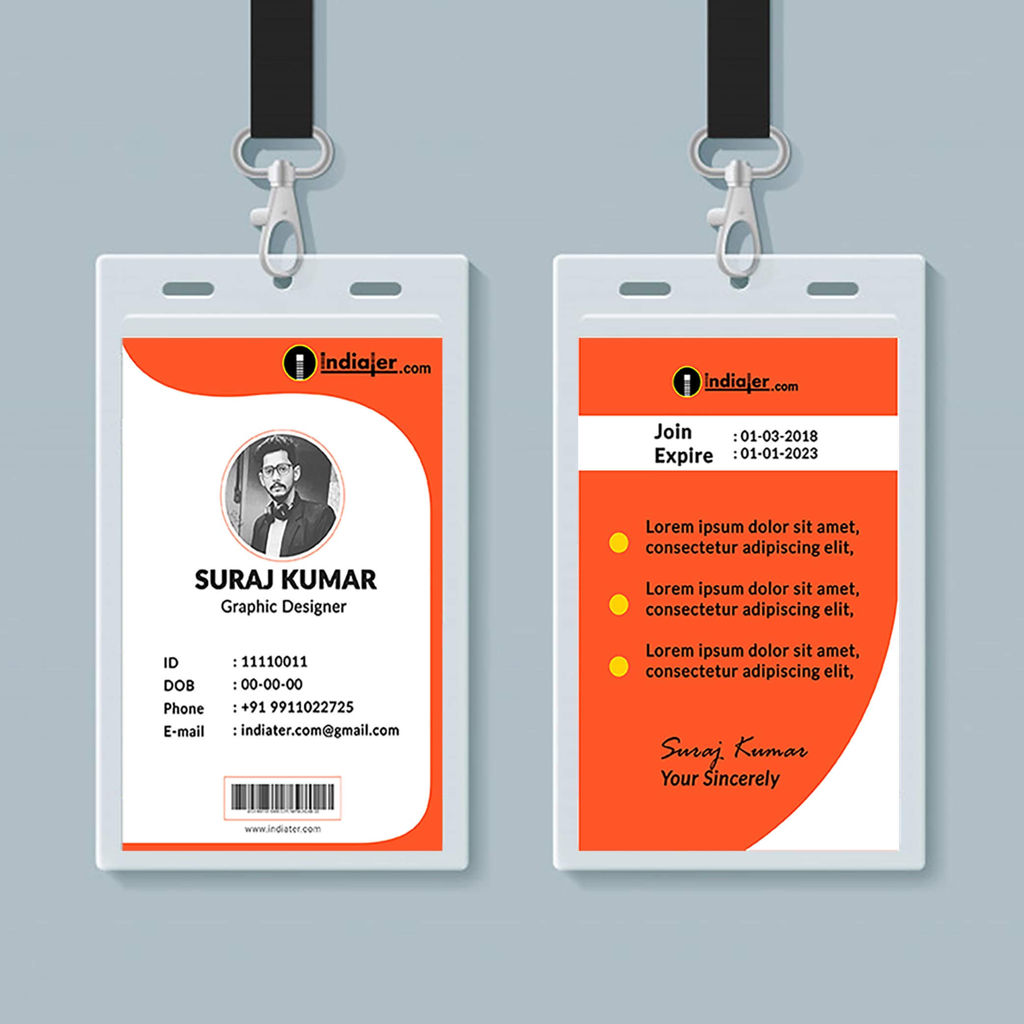 013 Student Id Card Design Template Psd Free Download With Template For Id Card Free Download