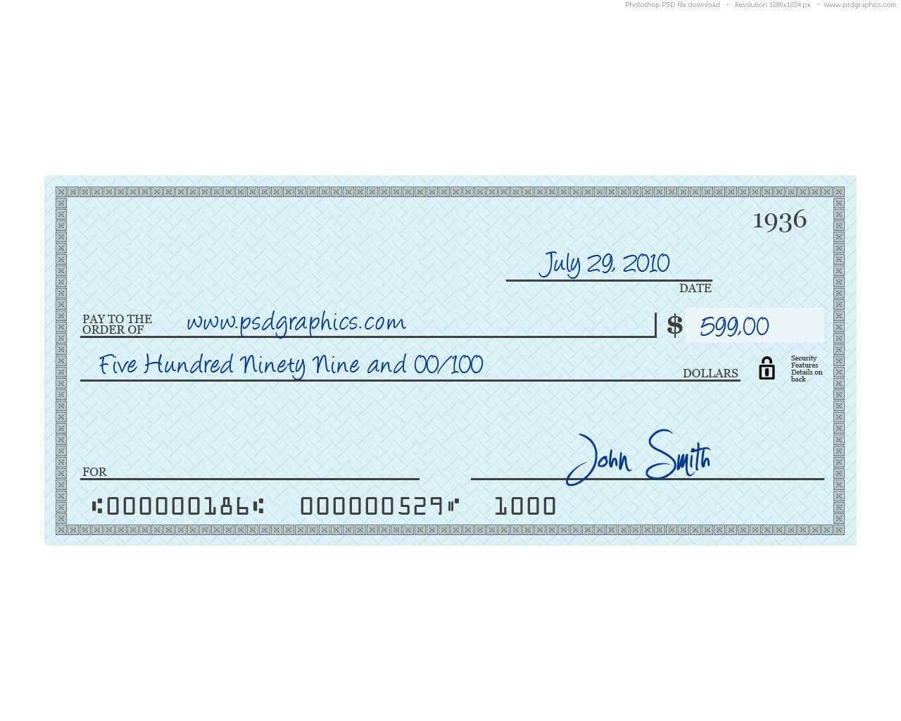 014 Free Blank Business Check Template Good Of Dummy Cheque With Blank Check Templates For Microsoft Word