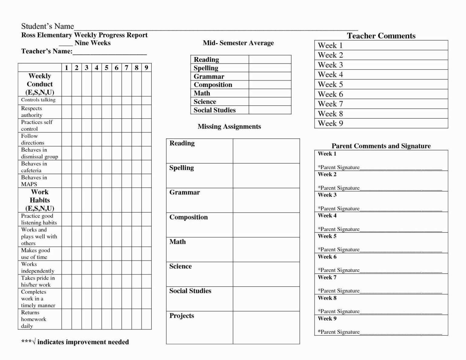 Report Card Template