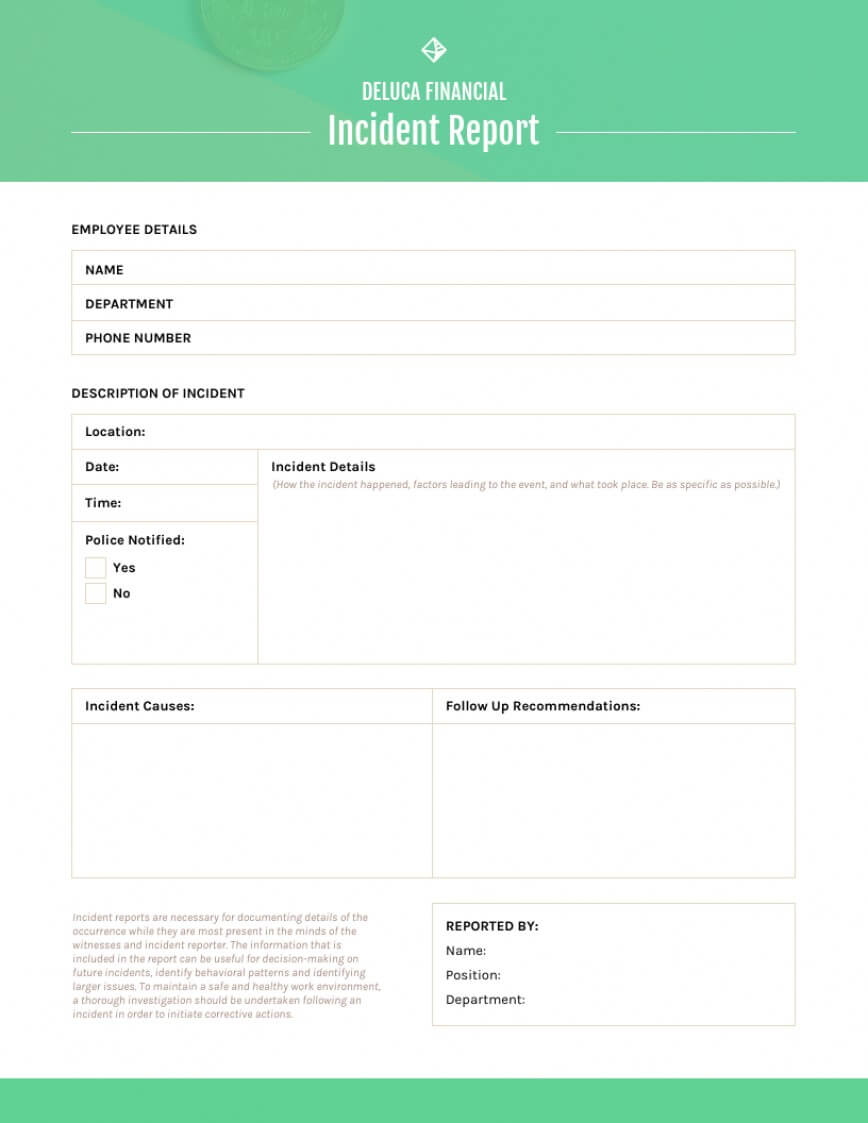 015 20Report Examples It20Dent Template Cyber Security Word With Incident Report Template Itil
