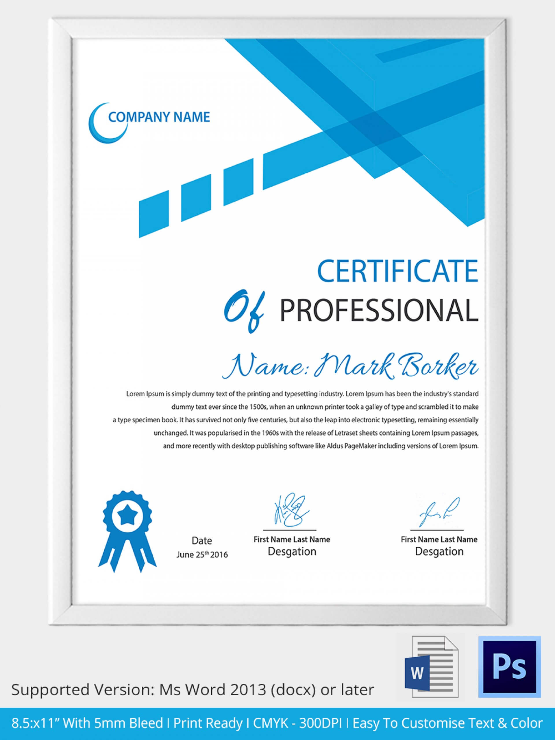 015 Word Certificate Template Free Download Samples Design Within Word 2013 Certificate Template