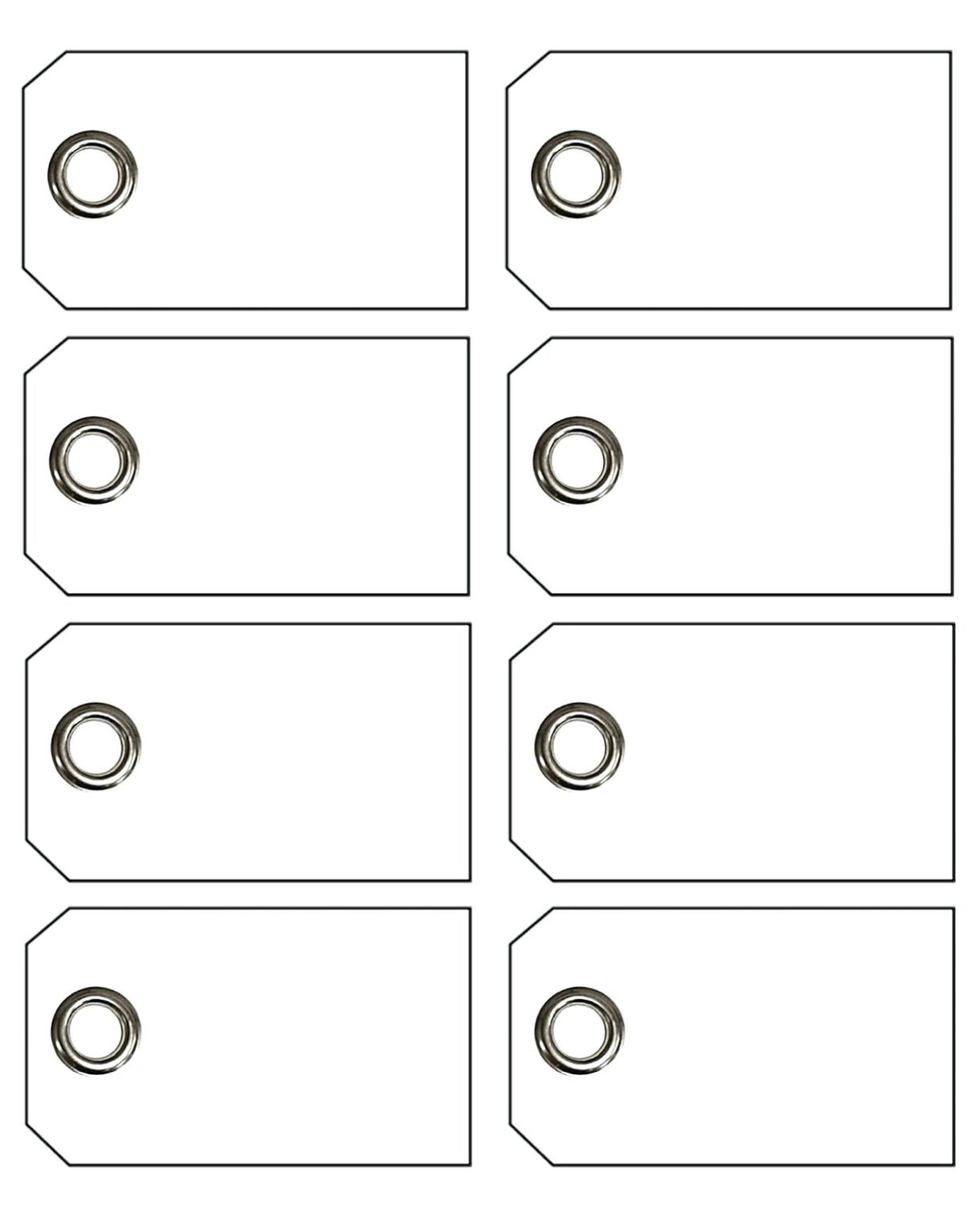 Blank Luggage Tag Template