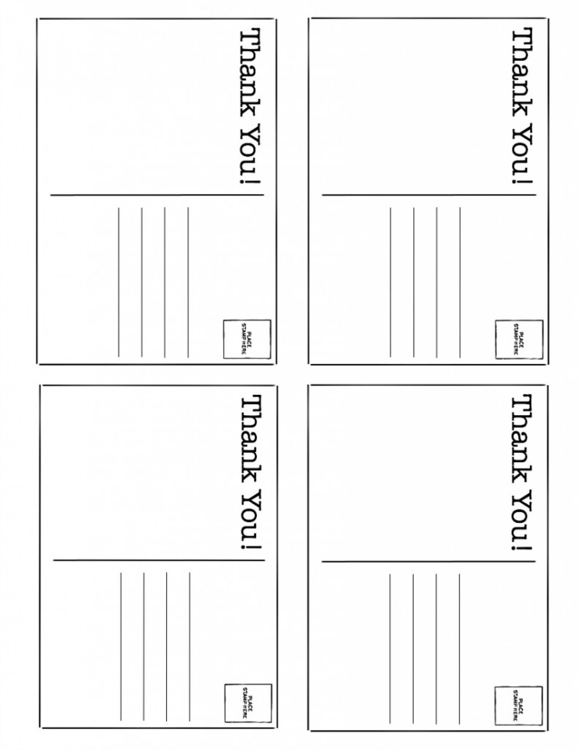016 Quarter Fold Card Template Word Ideas Thank You Postcard Intended For Quarter Fold Card Template