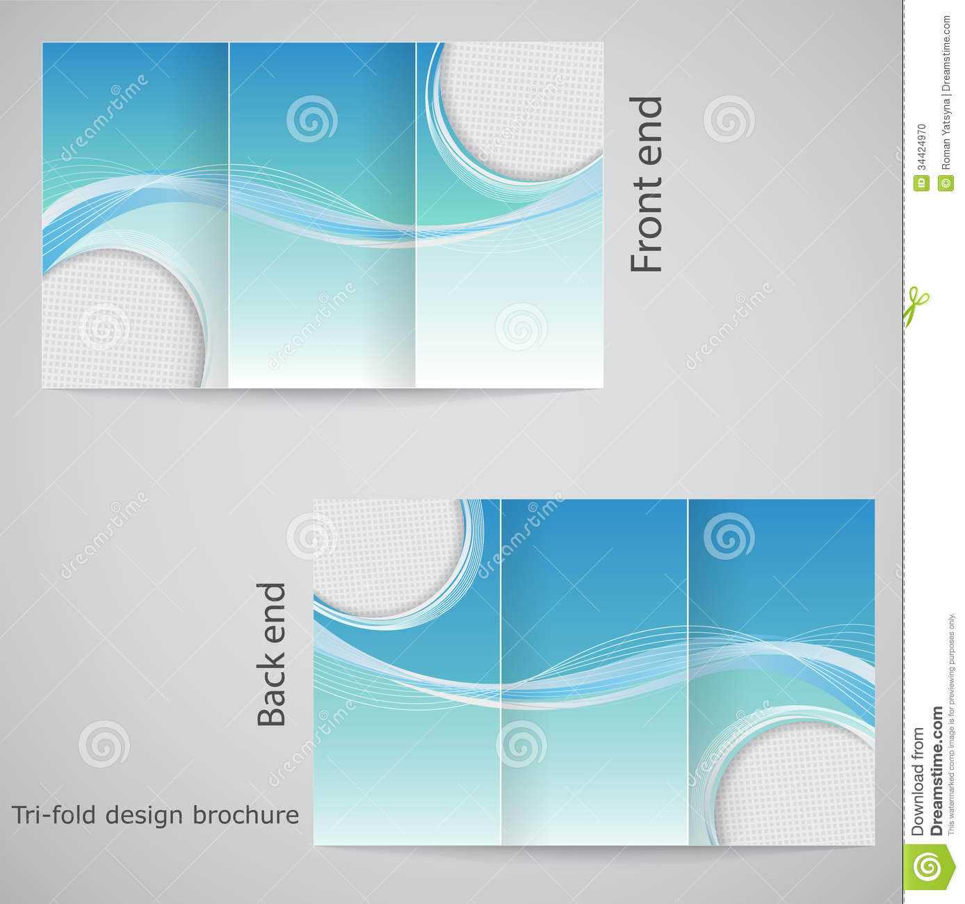 016 Template Ideas Tri Fold Brochure Design Blue White For 3 Fold Brochure Template Free