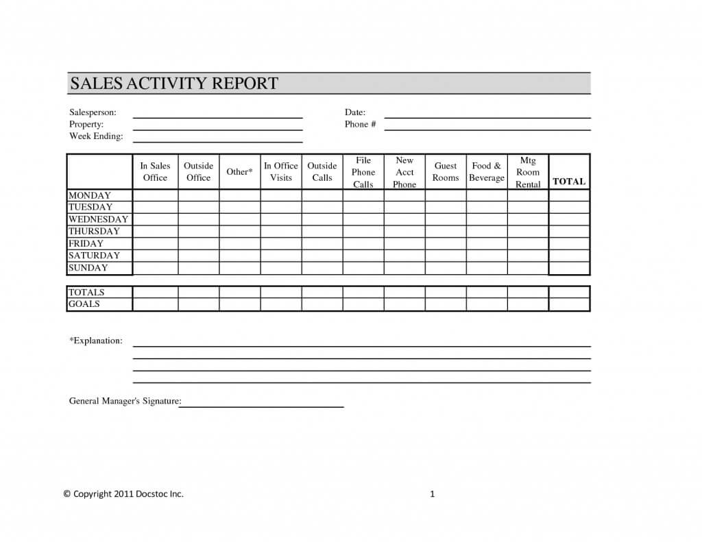 017 Daily Activity Report Template Fantastic Ideas Format With Sales Activity Report Template Excel