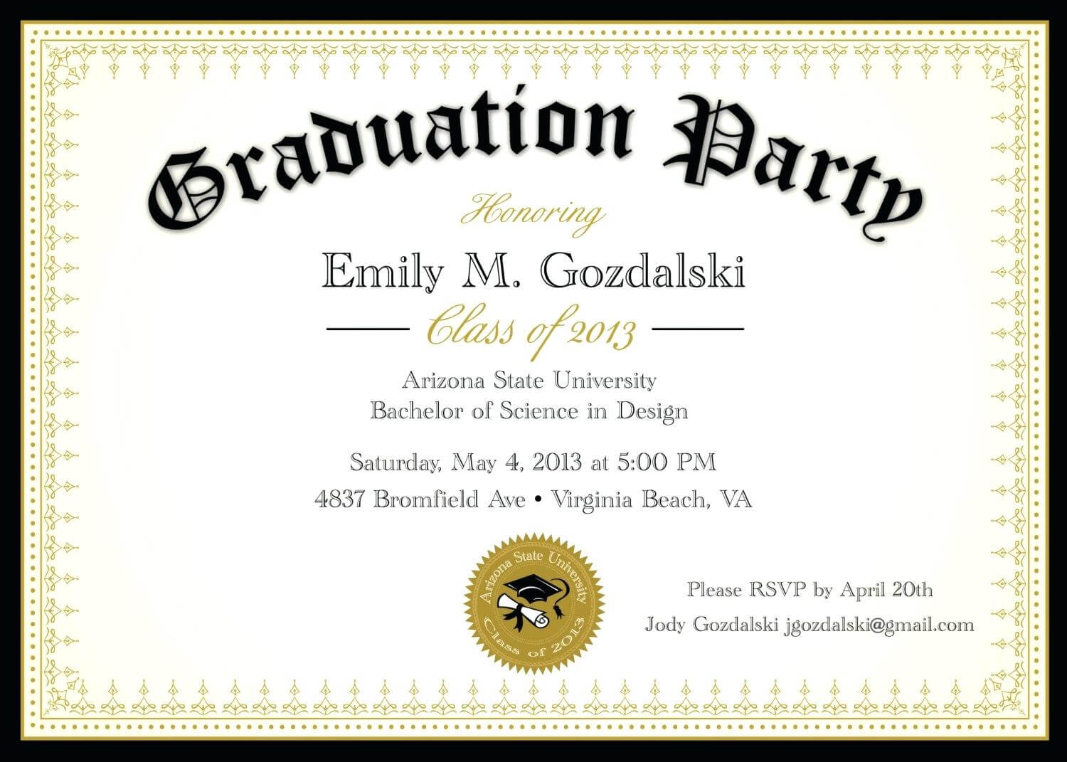 017 Template Ideas Free Graduation Party Invitation With Graduation Party Invitation Templates Free Word