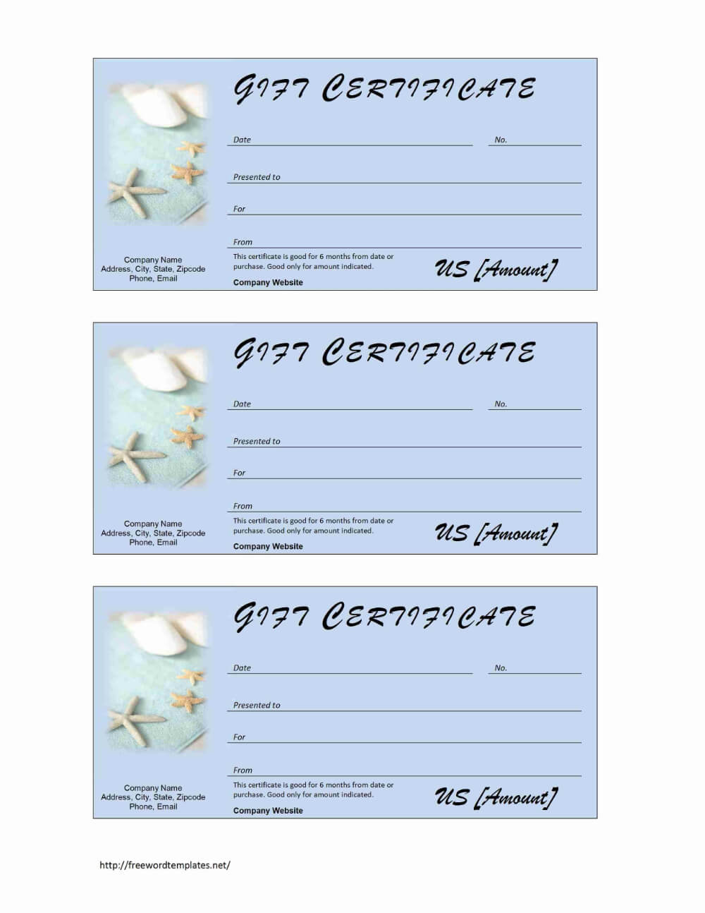 019 Blank Gift Certificate Template Ideas Dreaded Printable Within Gift Certificate Template Indesign