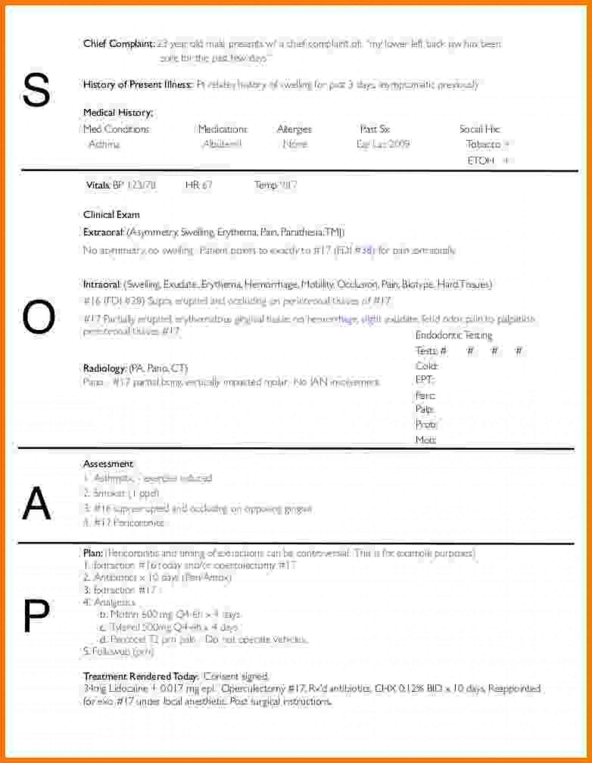 019 Blank Soap Note Template Ideas Notes Soapnotes Phpapp01 Within Soap Report Template