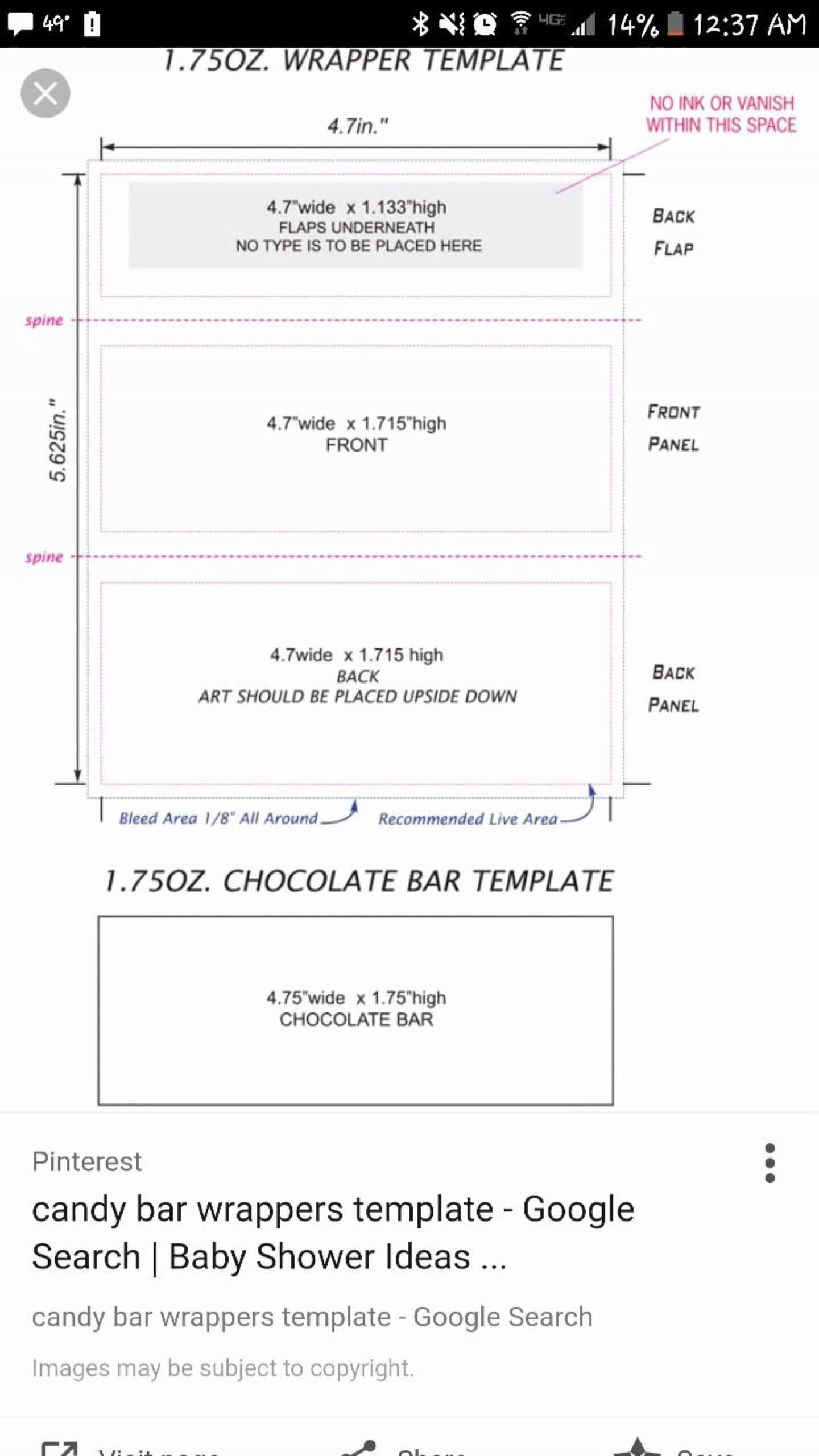 019 Candy Bar Wrapper Template Ideas Stunning Pdf Intended For Blank Candy Bar Wrapper Template For Word