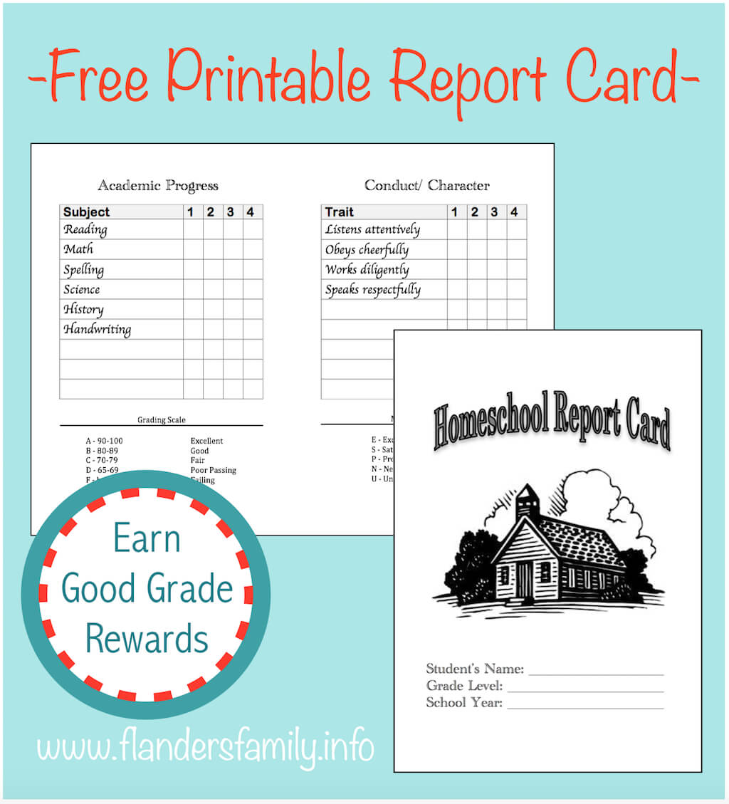 019 Template Ideas Printable Report Card Homeschool With Regard To Homeschool Report Card Template
