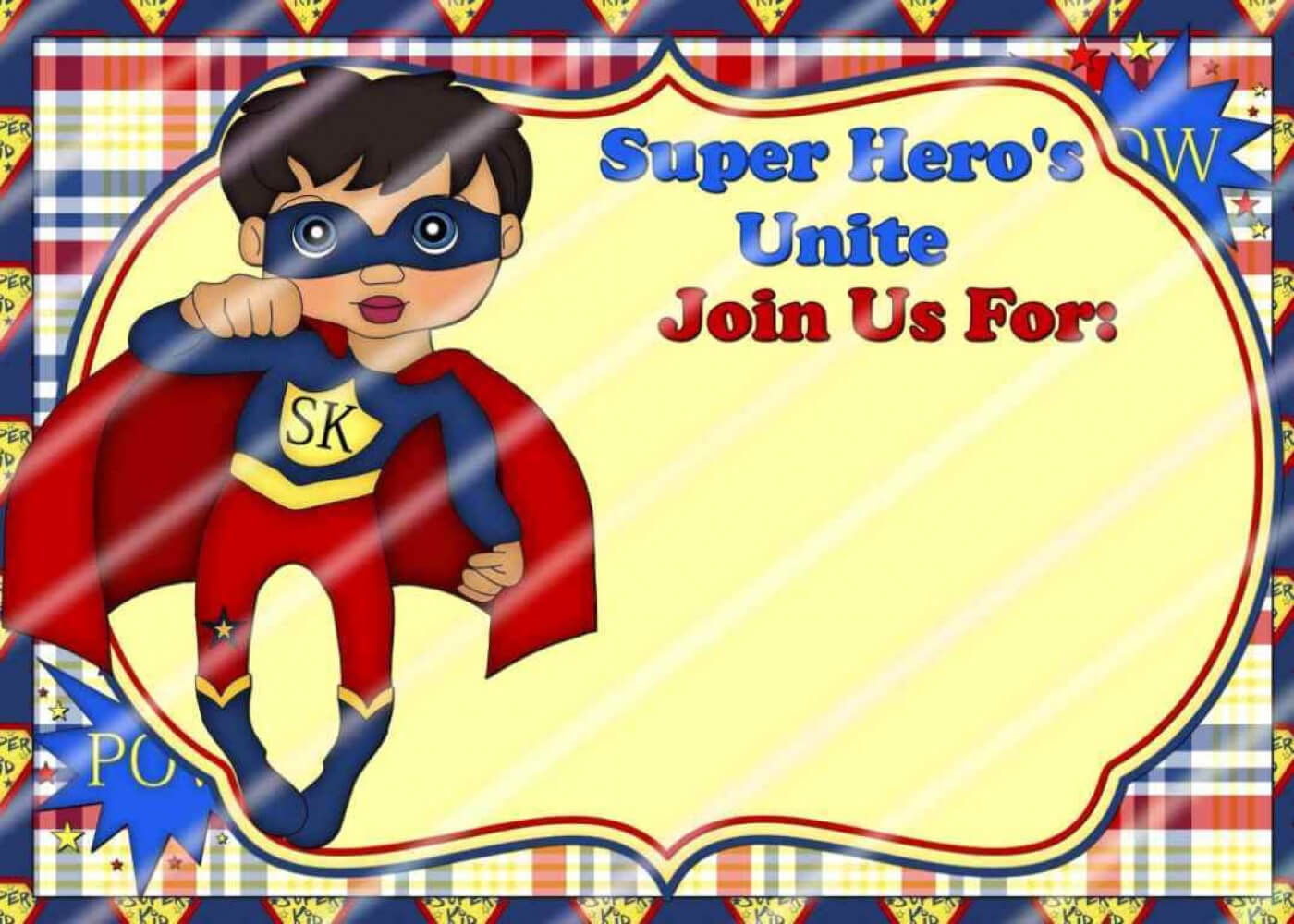 020 Template Ideas Pj Masks Layout 02 Superhero Invitation Inside Superhero Birthday Card Template