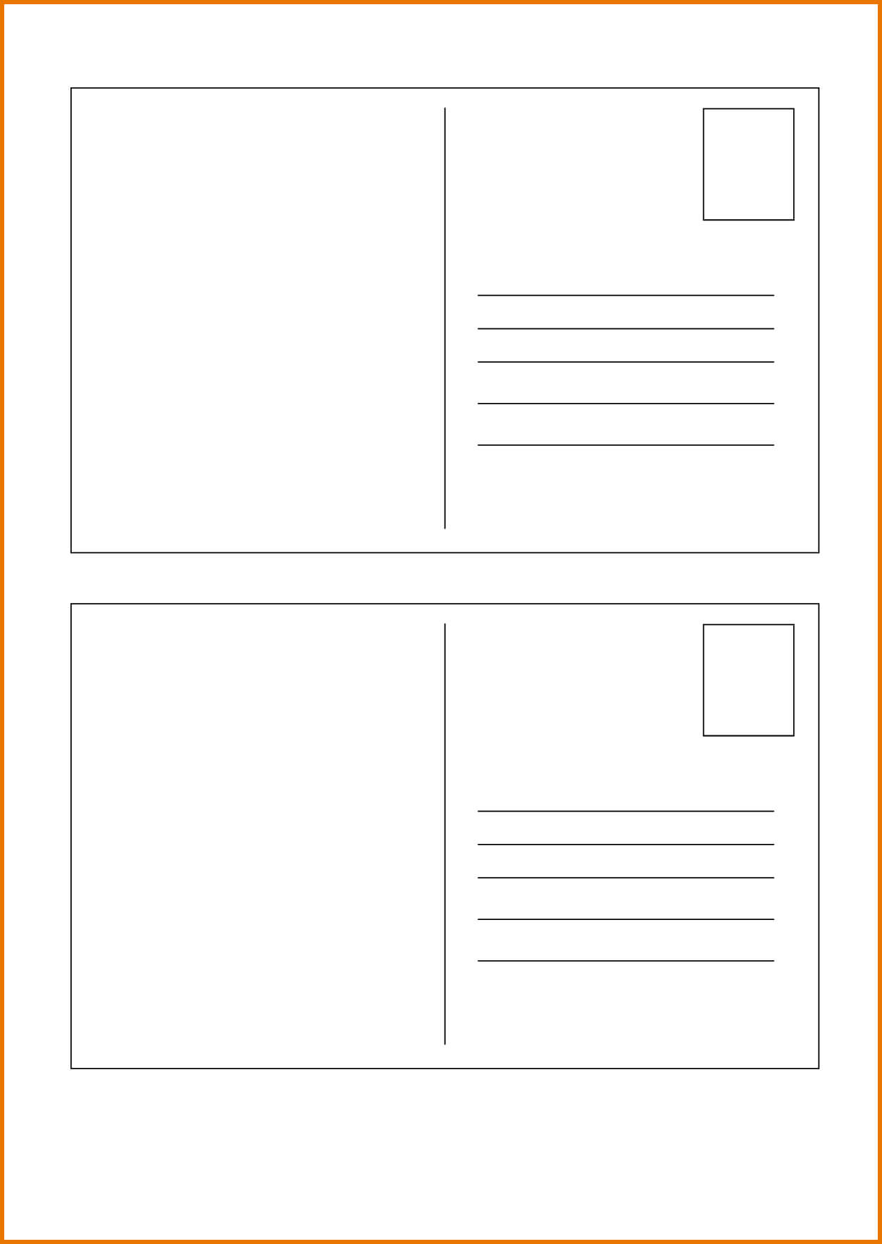 021 Blank Postcard Template Free Ideas Fascinating Printable Intended For Microsoft Word 4X6 Postcard Template