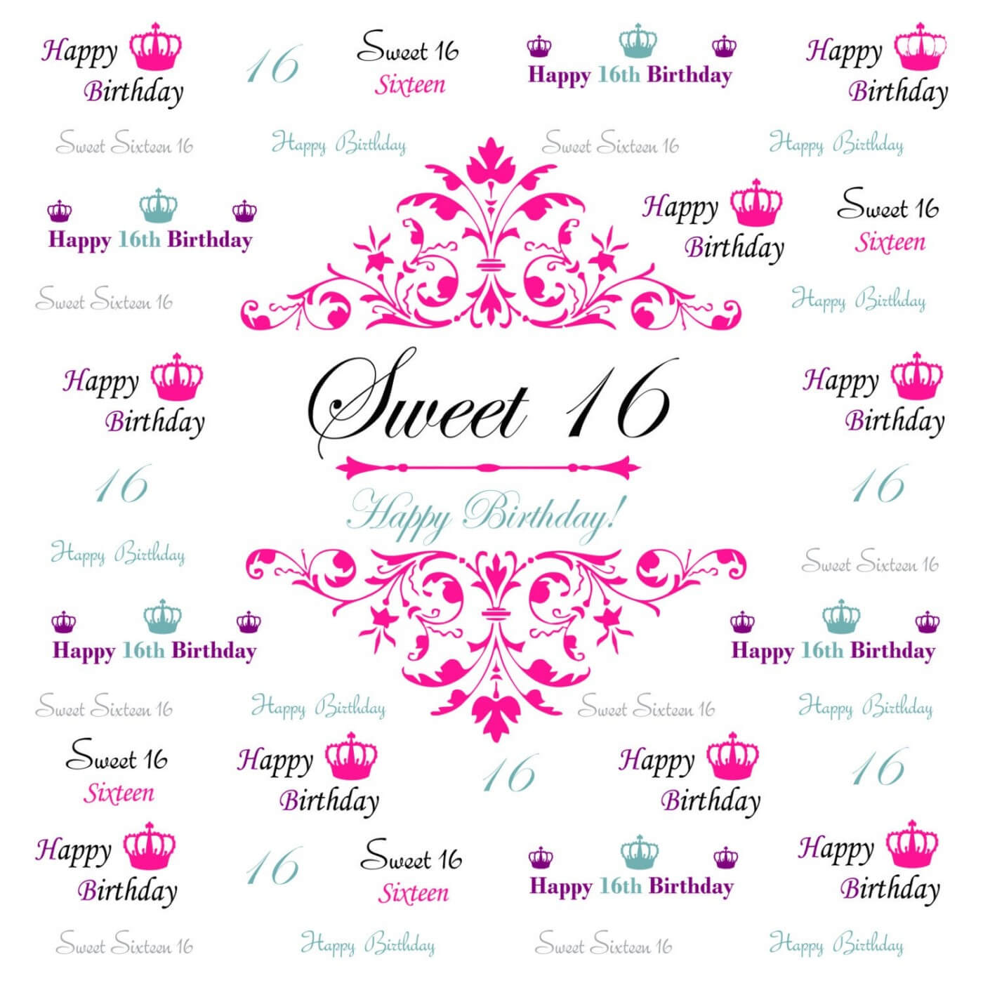 021 Template Ideas Step And Repeat Banner Il Fullxfull Inside Sweet 16 Banner Template