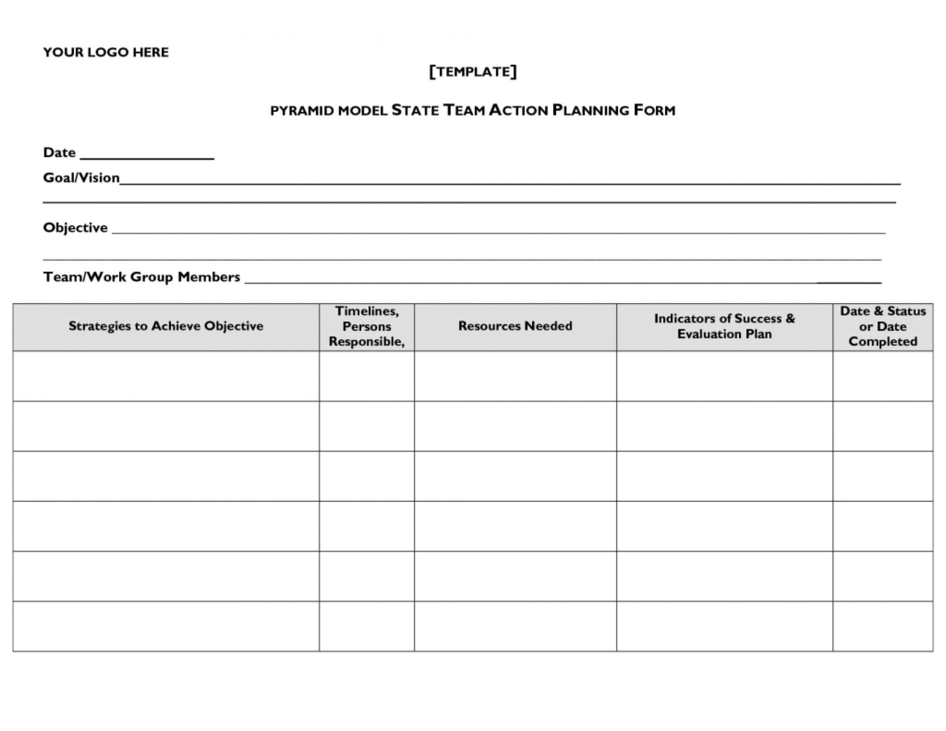 023 Sales Action Plan Template Business Doc Excel Format In Work Plan Template Word