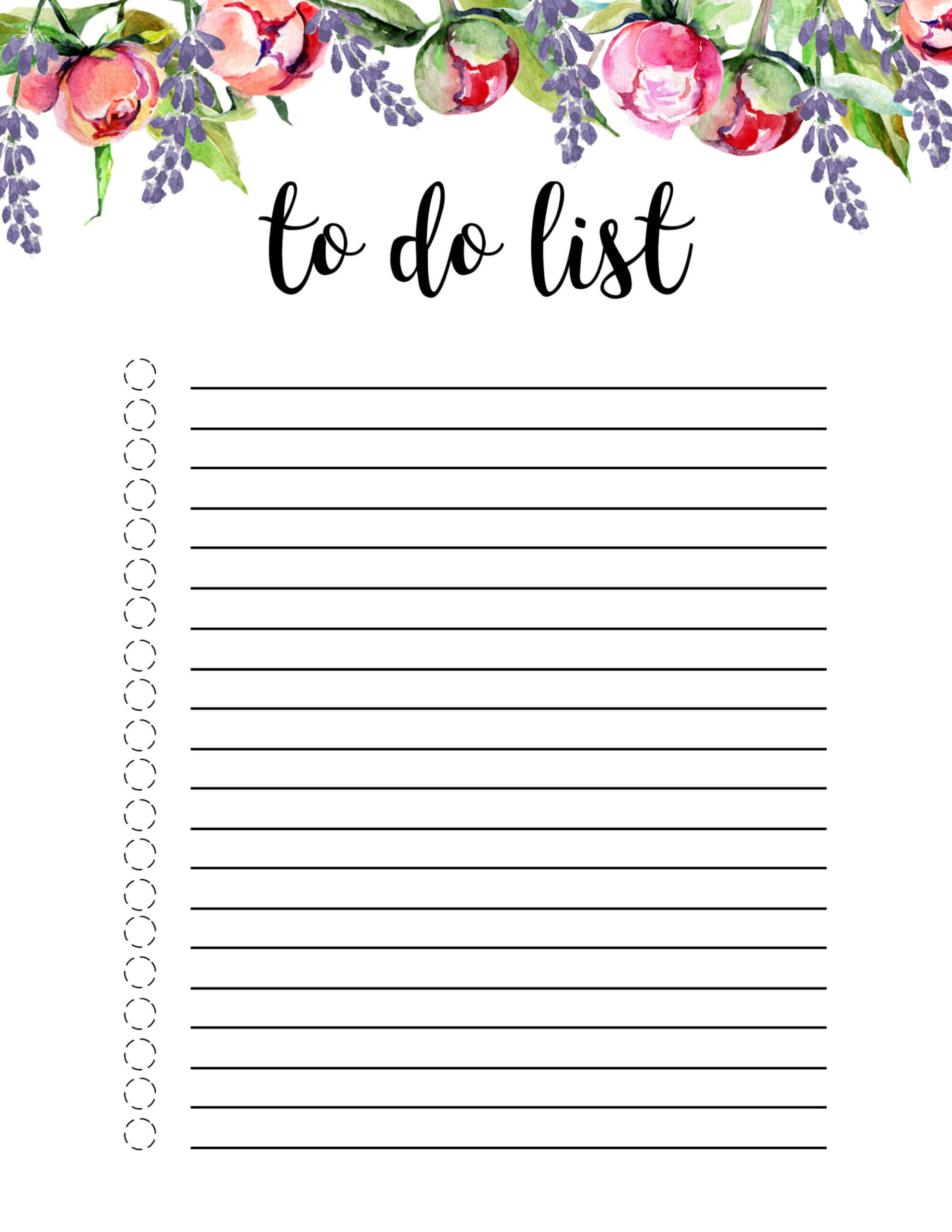 023 Template Ideas Printable To Do List Best Daily Free Cute With Regard To Blank To Do List Template