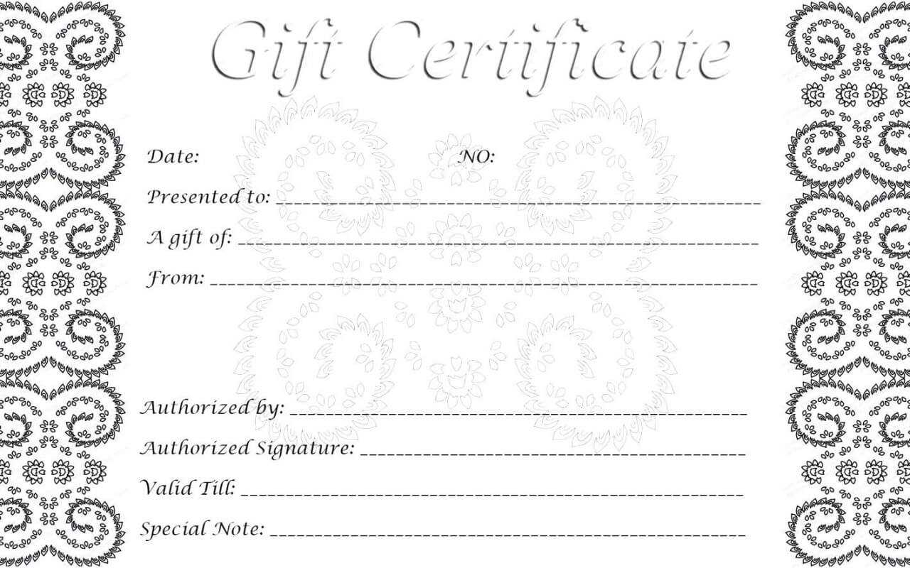 024 Gift Certificate Template Free Certificates Printable Intended For Microsoft Gift Certificate Template Free Word