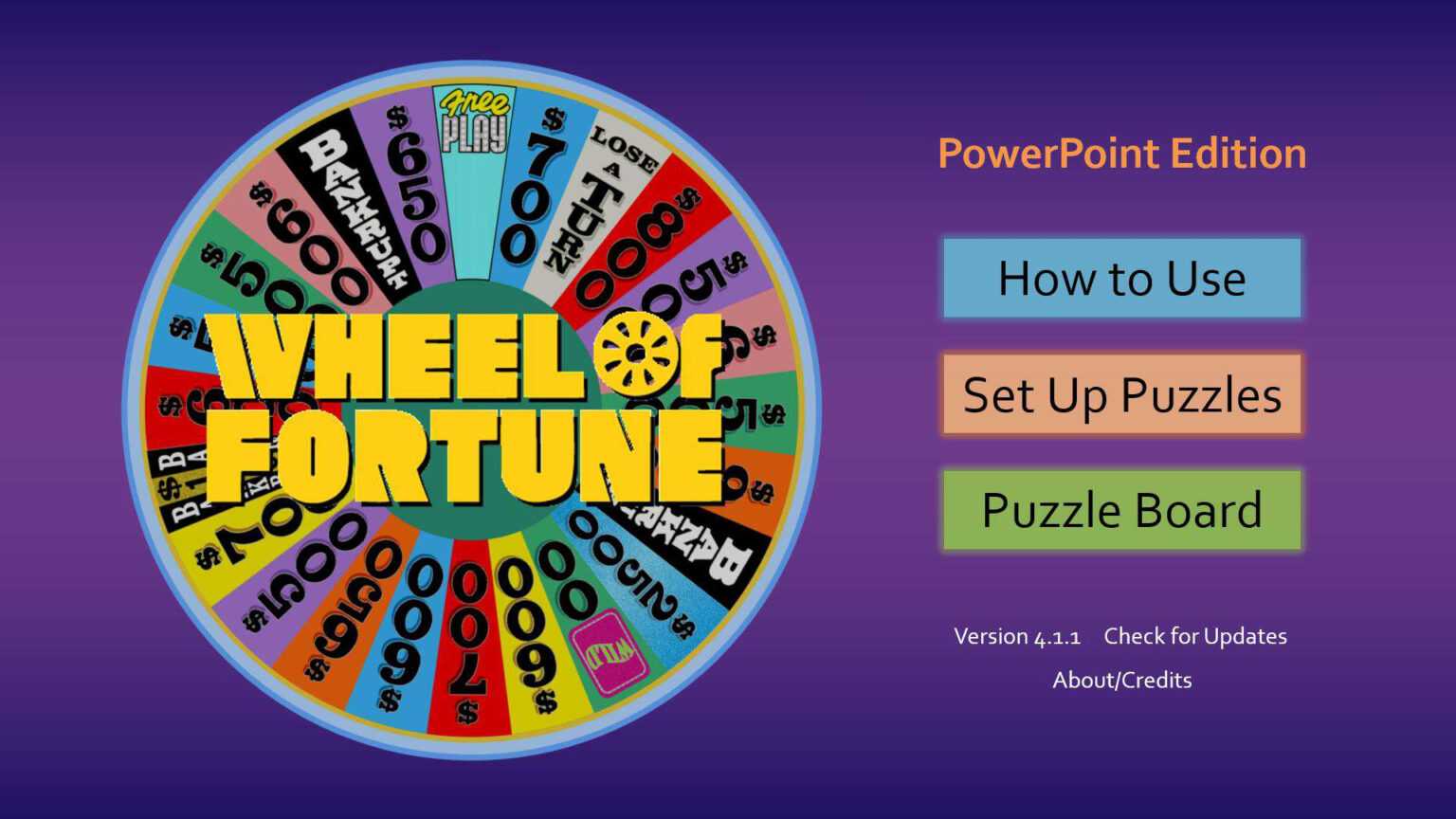 Wheel Of Fortune Powerpoint Template