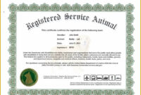 027 Service Dog Certificate Templateeas Emotional Support inside Service Dog Certificate Template