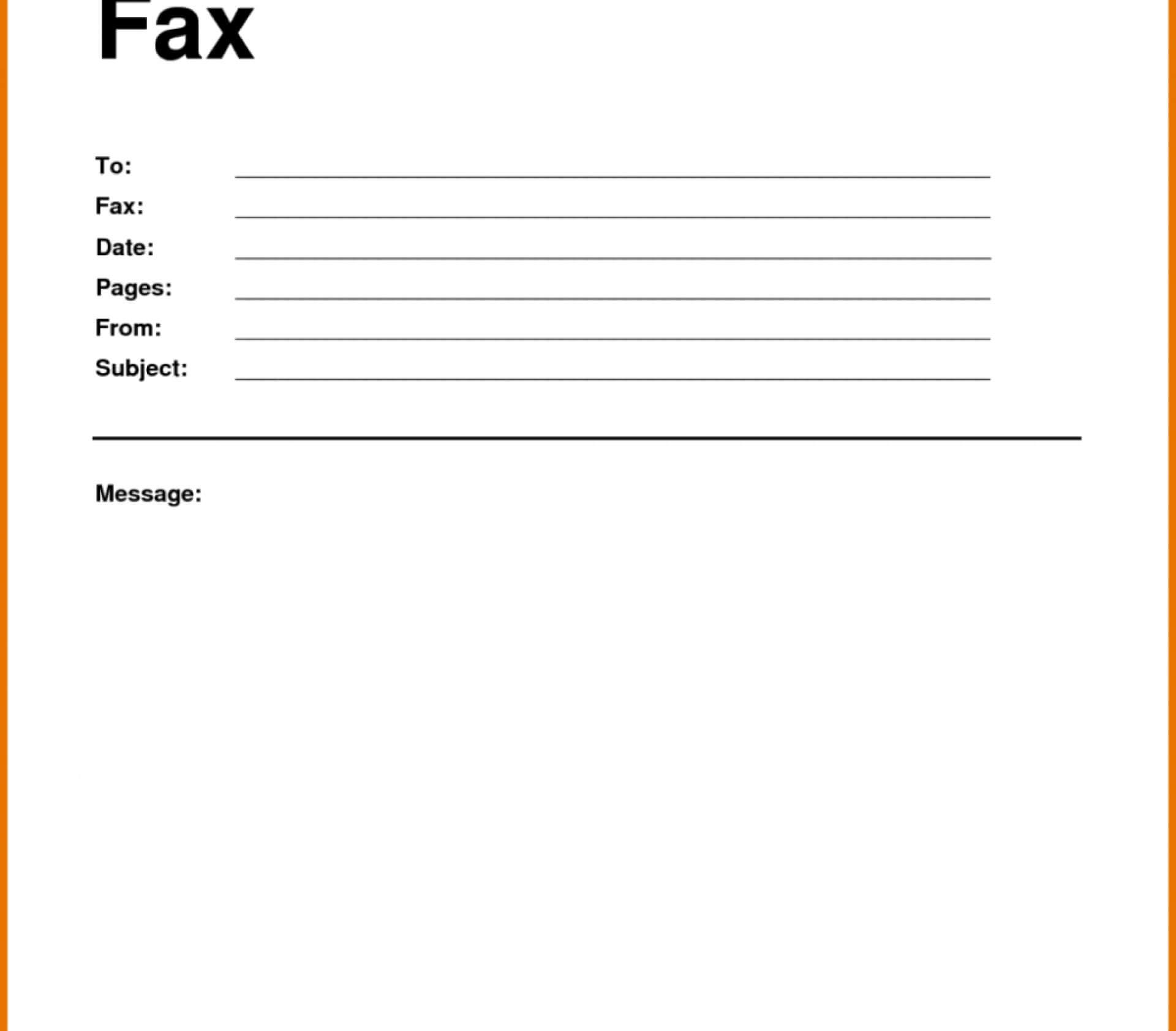 028 Basic Fax Cover Sheet Template Templates Word Amazing Intended For Fax Template Word 2010