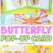 028 Pop Up Cards Templates Template Ideas Cute Butterfly In Diy Pop Up Cards Templates