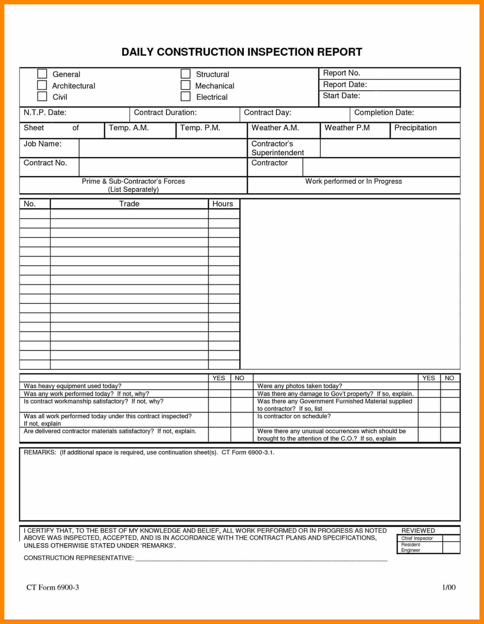 029 Daily Progress Report Template Excel Word Expense Form For Project Daily Status Report Template