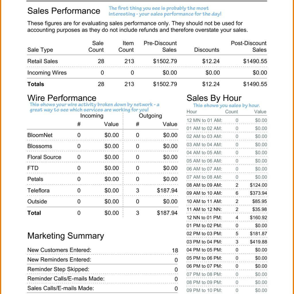 029 Daily Sales Reporte Excel Free Activity Format Gas Throughout Daily Sales Report Template Excel Free