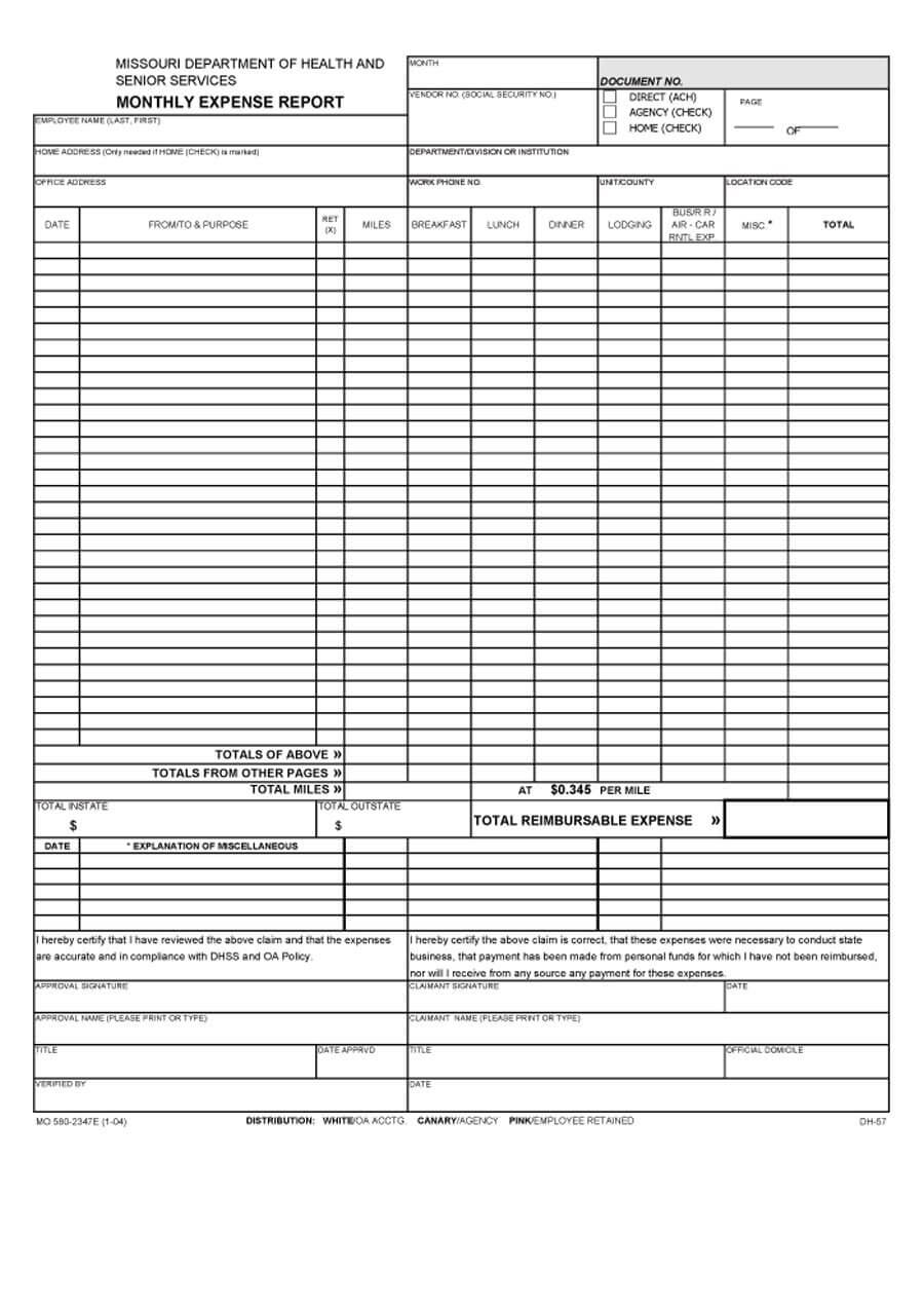 029 Expense Report Template Word Free Download Fearsome In Ar Report Template