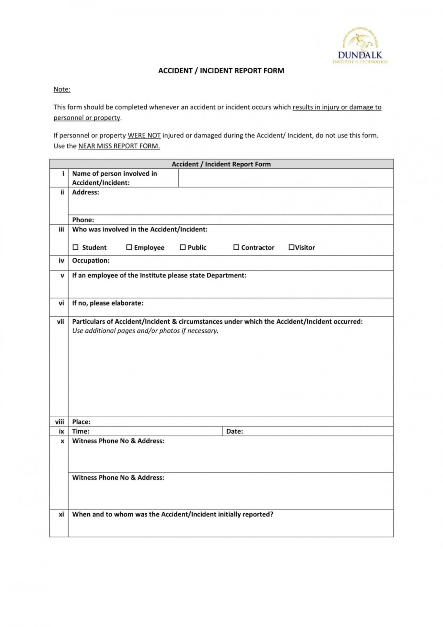 029 Template Ideas Incident Report Form Word Format Writing Intended For Incident Report Form Template Qld