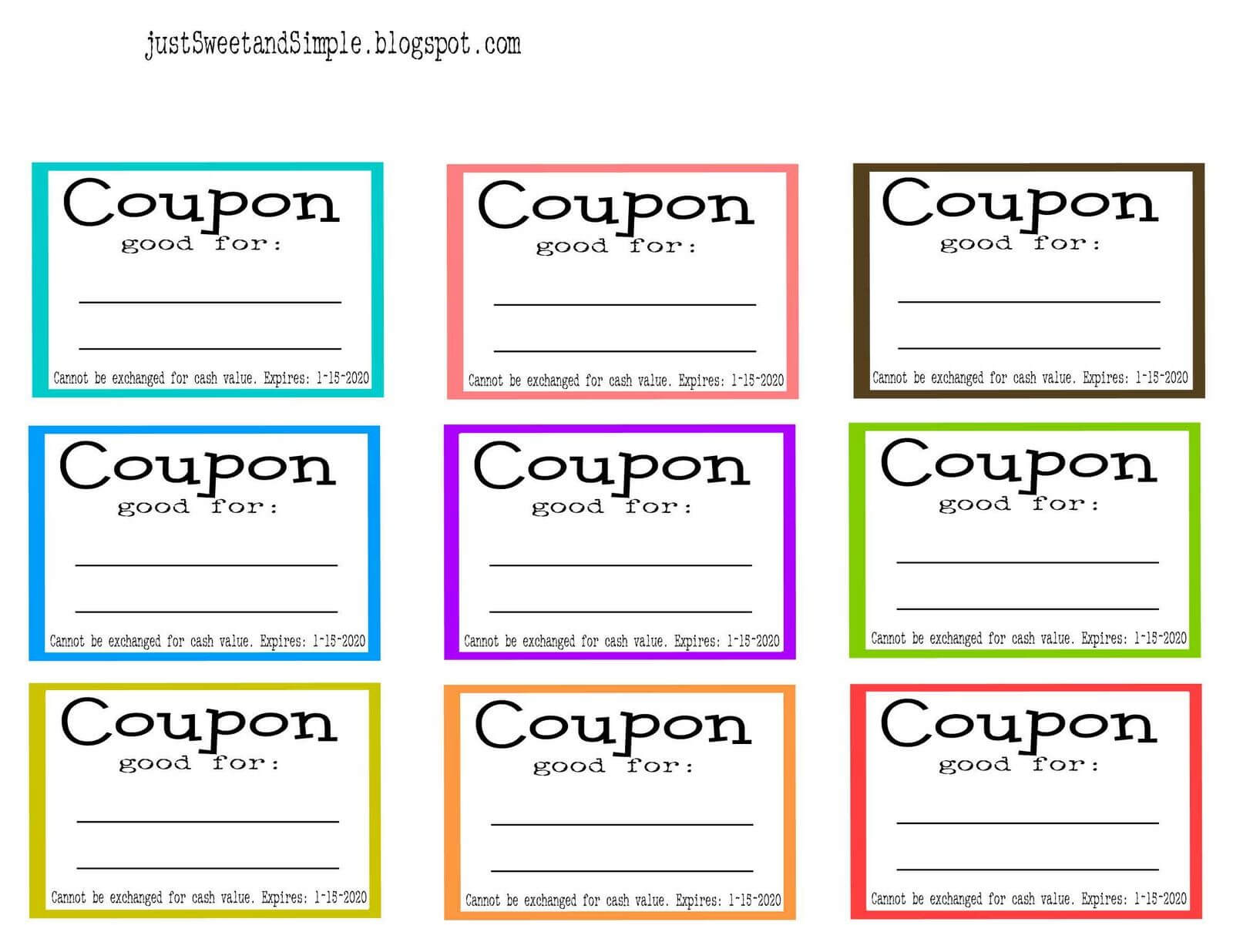 Blank Coupon Template Printable Professional Template Examples