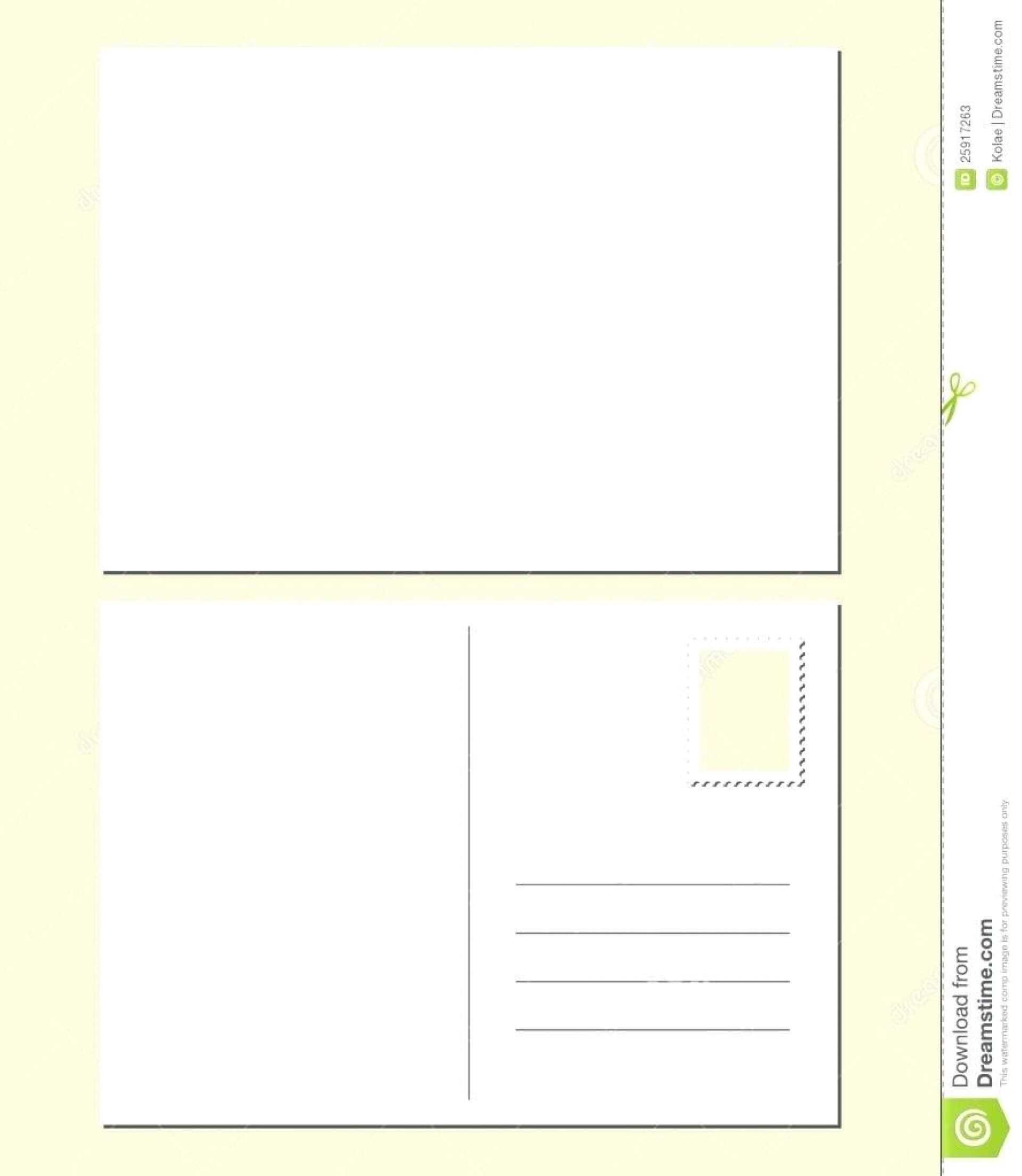 032 Blank Postcard Template Free Ideas Front And Back Word With Regard To Free Blank Postcard Template For Word