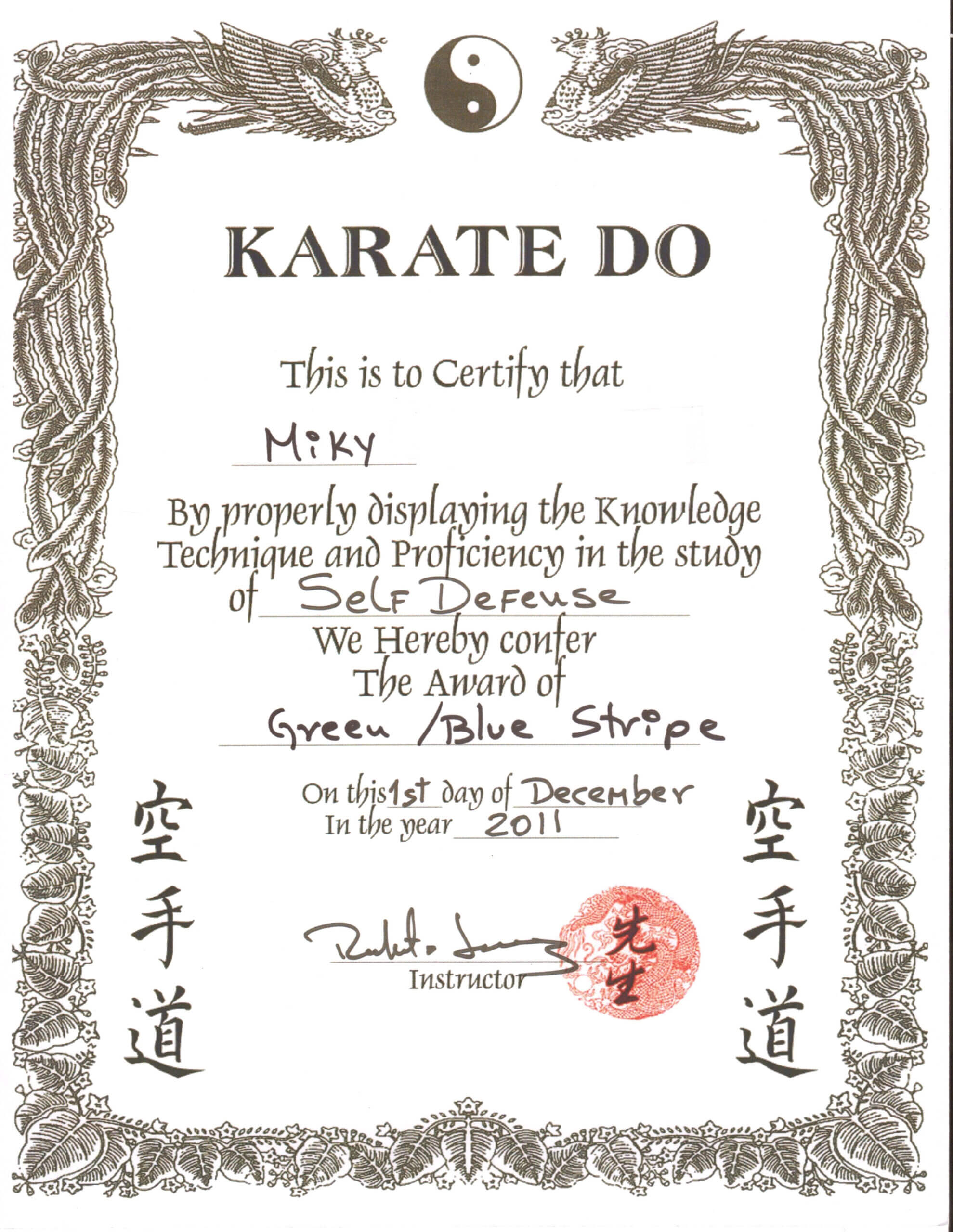 032 Martial Arts Certificate Templates Free Download Karate Regarding Free Art Certificate Templates