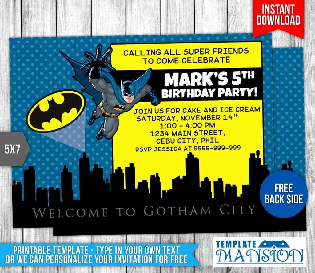 035 Template Ideas Free Batman Birthday Card Fresh Throughout Superman Birthday Card Template