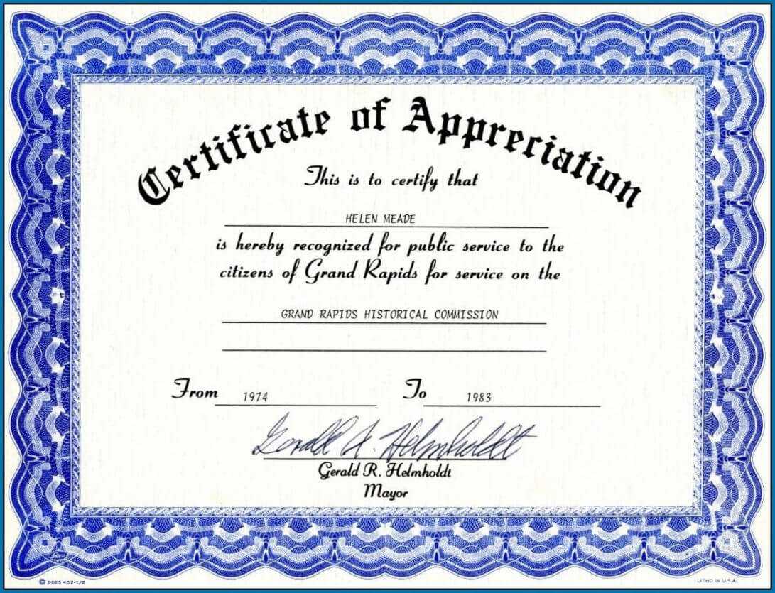 035 Template Ideas Microsoft Word Certificate Of In Template For Certificate Of Appreciation In Microsoft Word