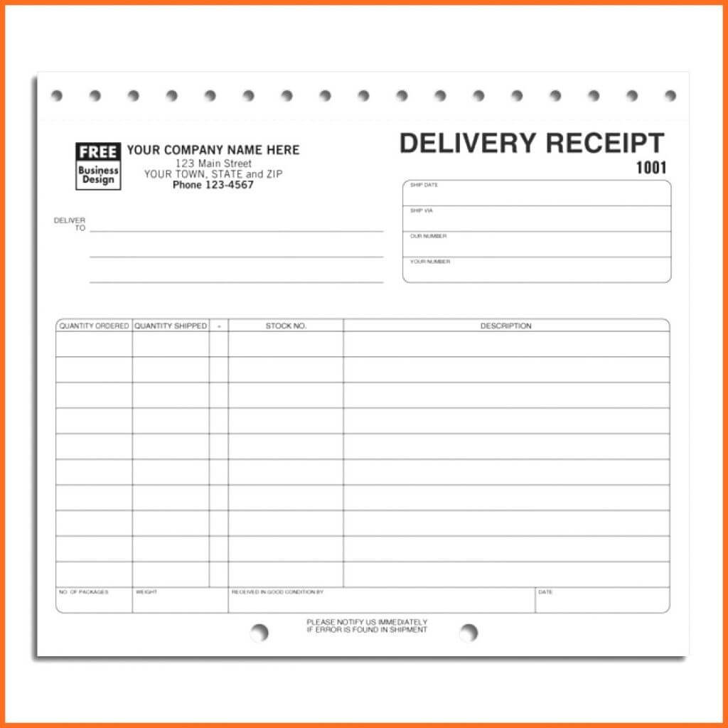 Free Delivery Receipt Template Pdf Word Doc Excel The Throughout Proof Of Delivery