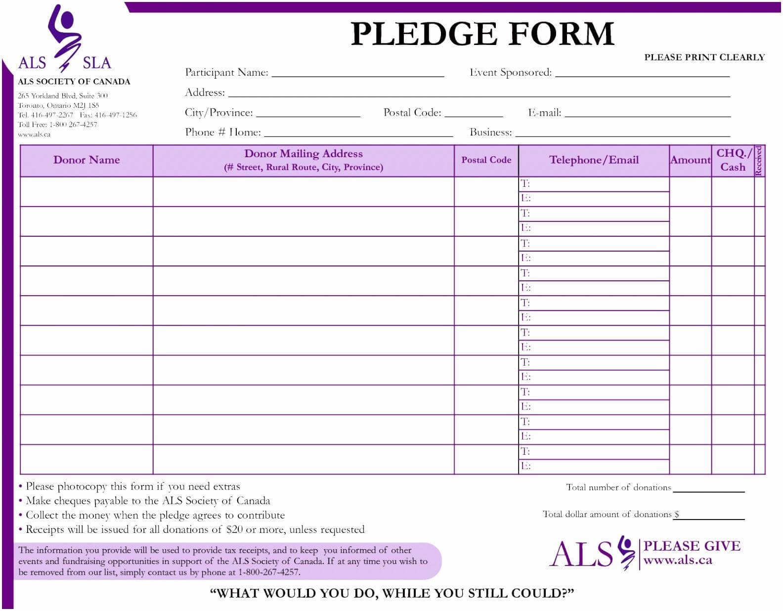 039 Pledge Card Template Word Best Of Fundraiser Form Pttyt With Regard To Fundraising Pledge Card Template