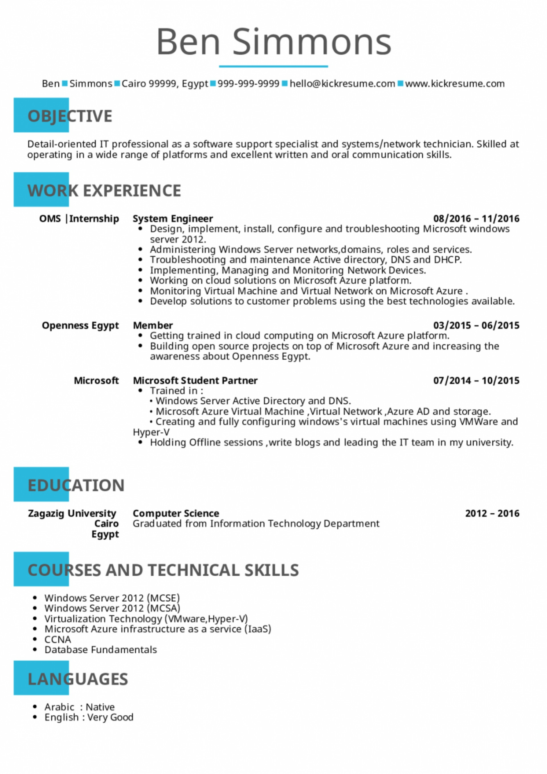 040 Project Manager Cv Template Free It Support Word Regarding It Support Report Template