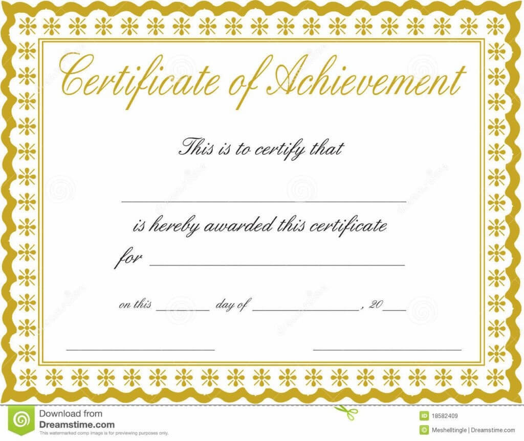 044 Free Printable Certificate Of Completion Template Regarding Free Printable Certificate Of Achievement Template