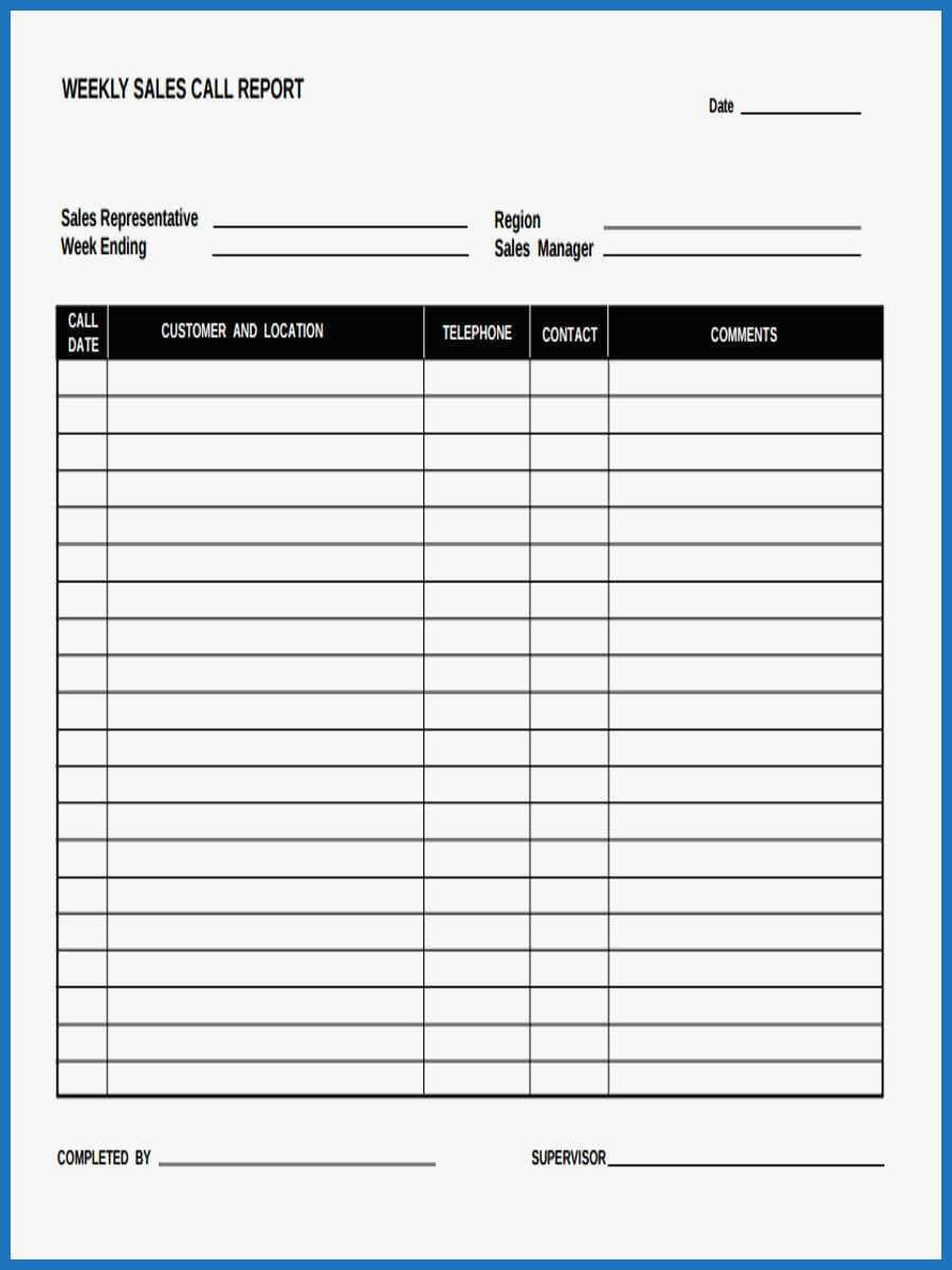 045 Sales Call Reporting Template Weekly Report Marvelous Regarding Sales Rep Call Report Template