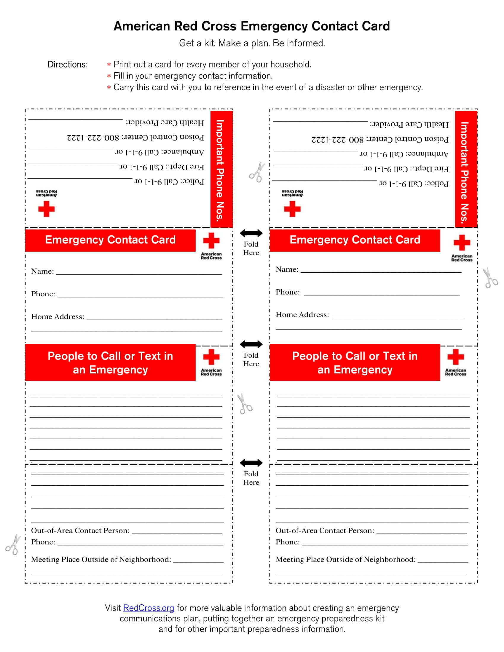 10+ Emergency Information Form Examples – Pdf | Examples With In Case Of Emergency Card Template